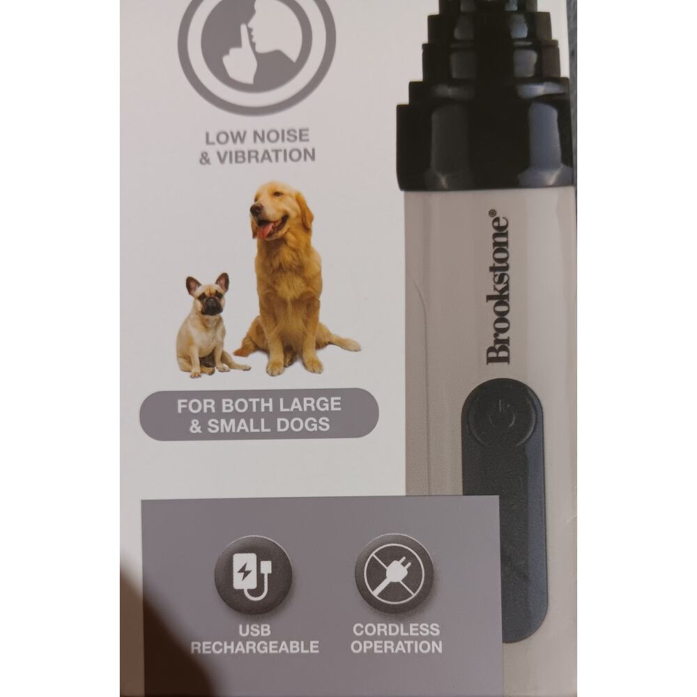 Brookstone USB Pet Nail Grinder LG & Sm Dogs Pre-owned Cordless w Manual 2023